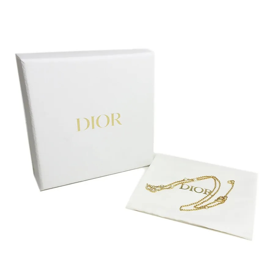 【直営店】Christian Dior クレール ディー リュヌ ネックレス パール ラインストーン ゴールド N1033CDLCY 二段階調節 箱付 - 画像 (8)