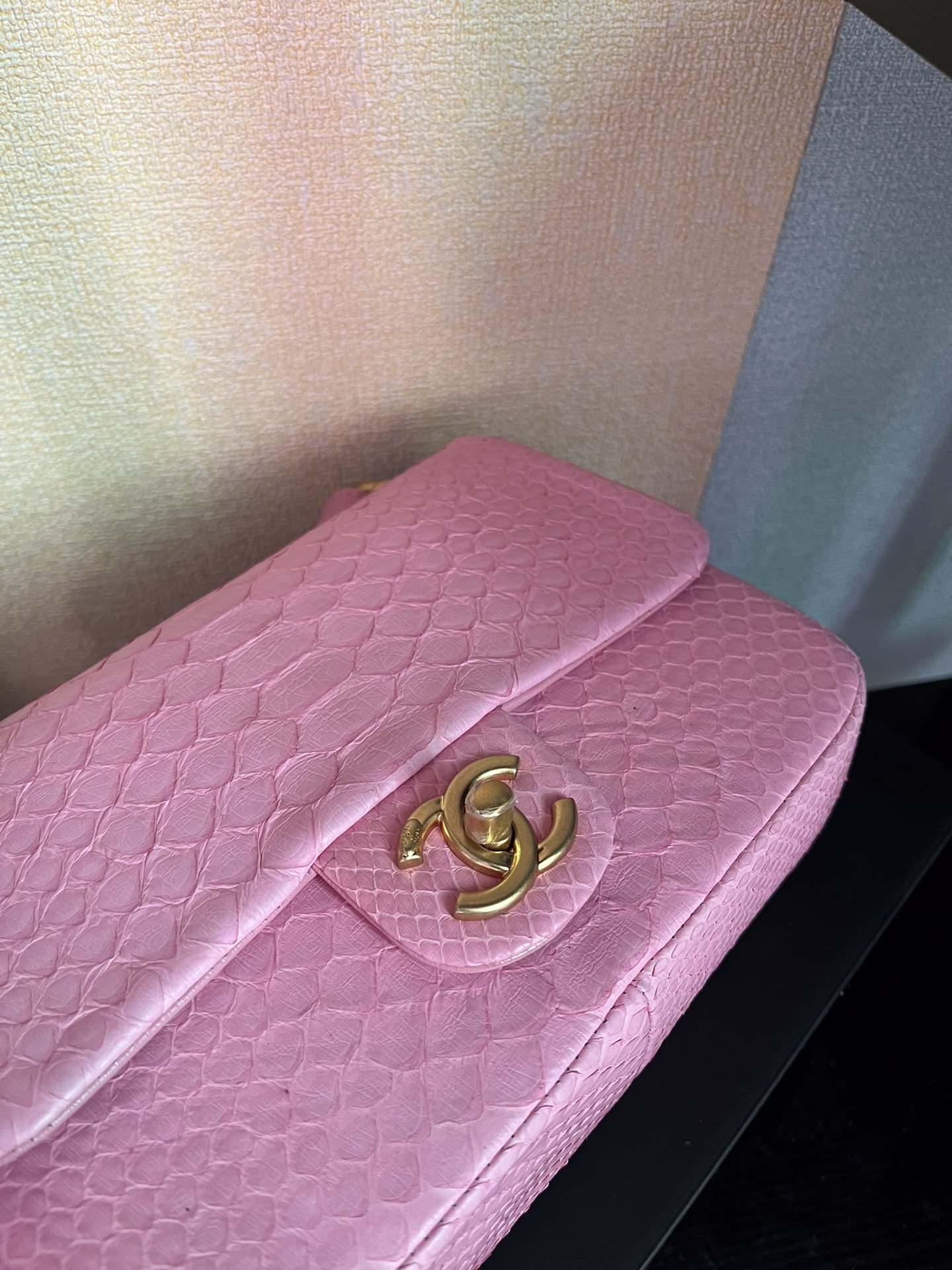 BOLSA CHANEL 2.55 PYTHON FLAP BAG AS3214 - 画像 (7)