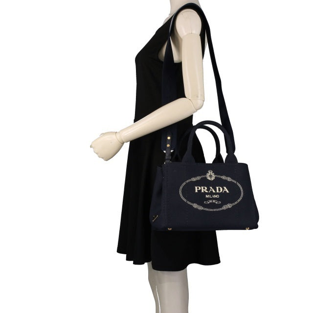 PRADA コットンキャンバス 2WAYトートバッグ - 画像 (6)