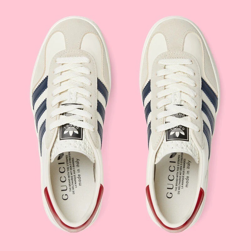 【GUCCI】× ADIDASコラボ Gazelle スニーカー(白) - 画像 (5)