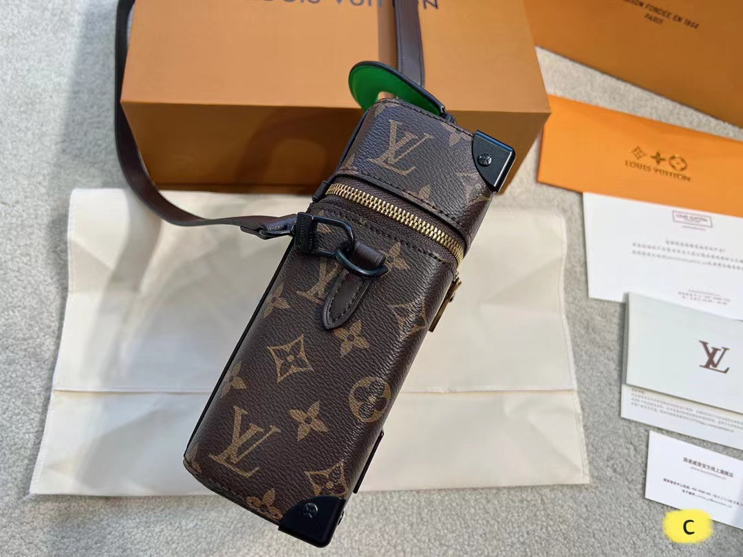 L&v バーティカルボックストランク ハンドバッグ ショルダーバッグ - 画像 (7)