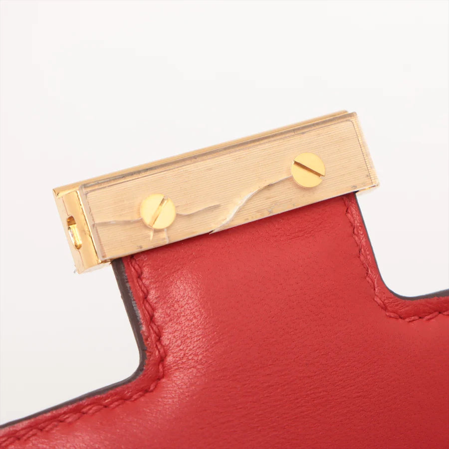 エルメス コンスタンス3 ミニ18 ヴォーエプソン ルージュクー ゴールド金具 - 画像 (4)