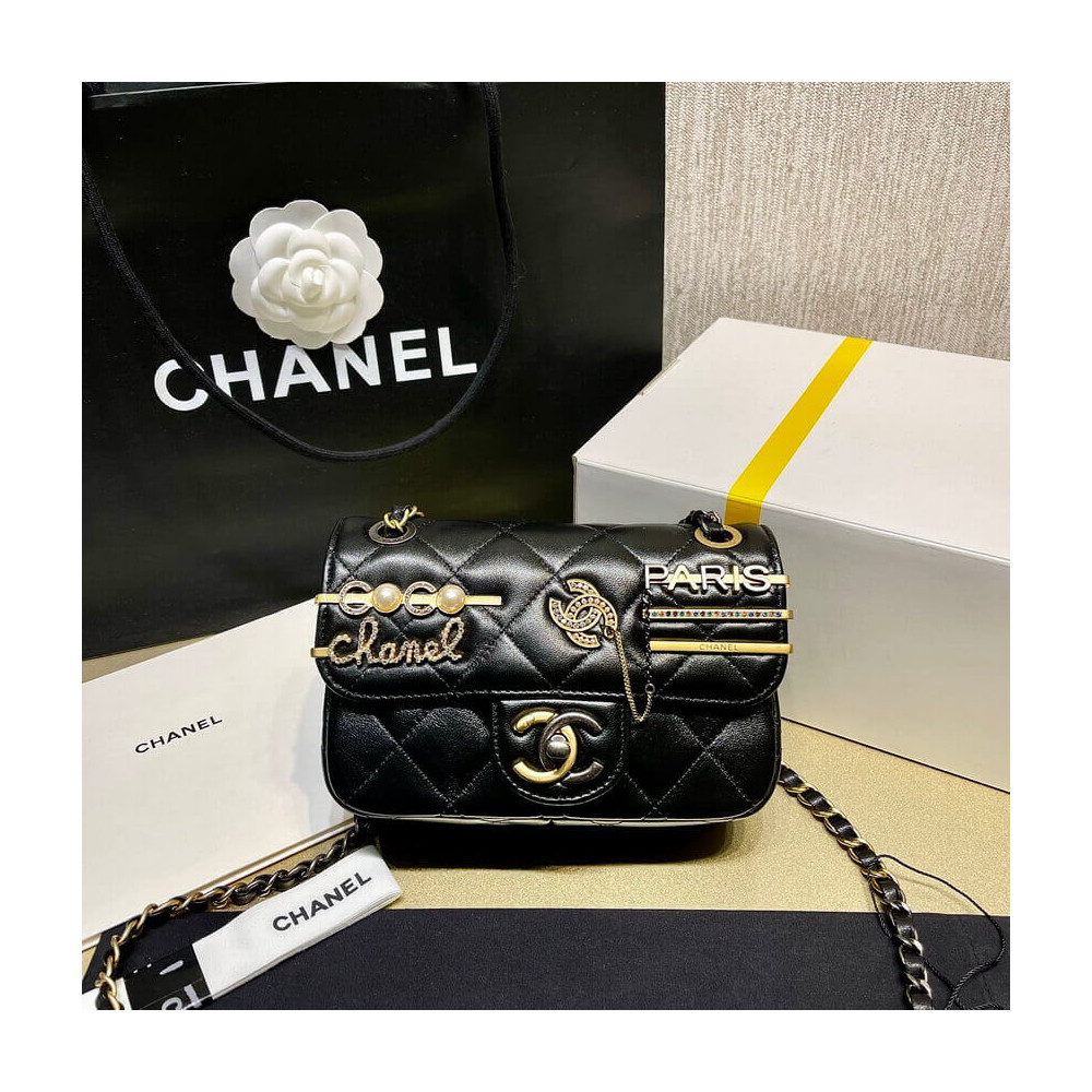 【入手困難】25ans雑誌掲載!中条あやみ愛用Chanel Pearls Charms Mini Flap Bag AS2978 - 画像 (4)