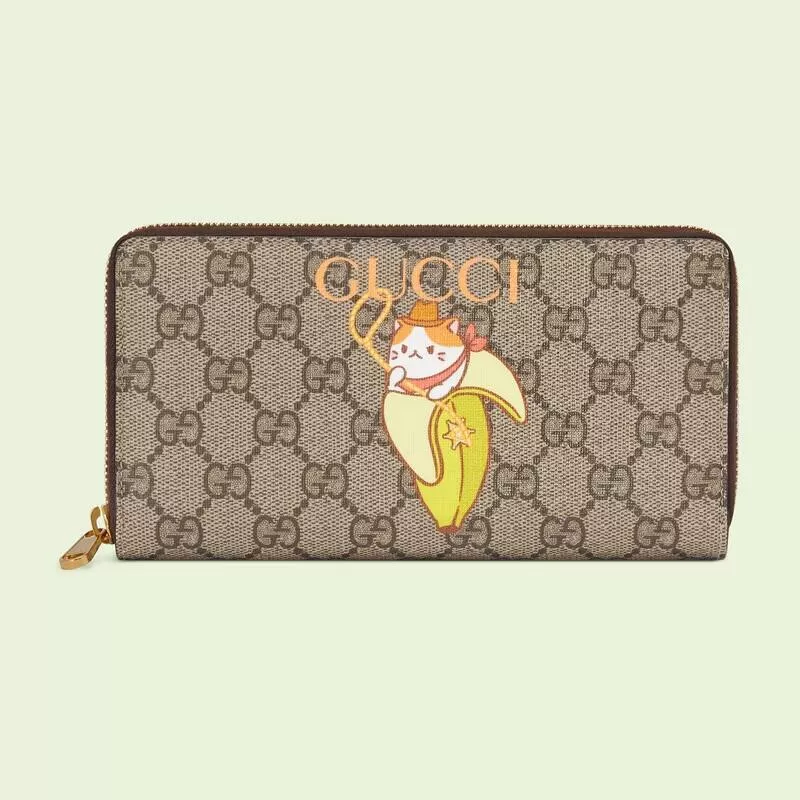 【GUCCI】ばなにゃ プリント ジップアラウンドウォレット - 画像 (4)