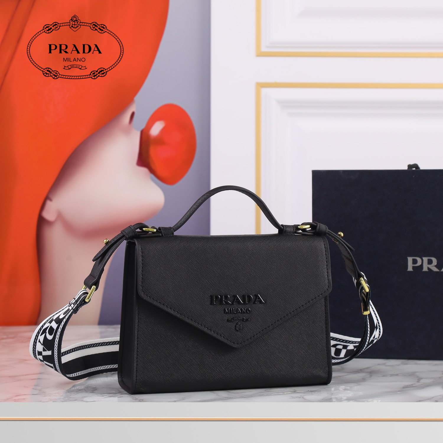 【PRADA 公式旗艦店】プラダ 斜めがけバッグ 当日出荷 好評に付き再入荷!21*14*6.5CM