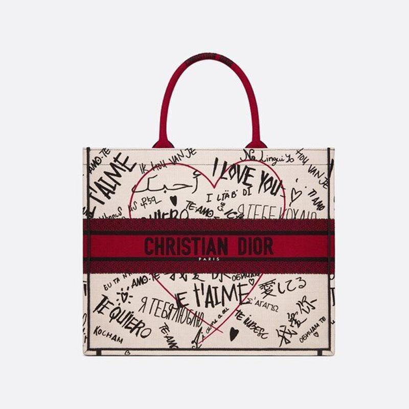 【DIOR】BOOK TOTE多色落書き模様の刺繍 ☆DIOR BOOK TOTEスモールバッグ☆ - 画像 (2)