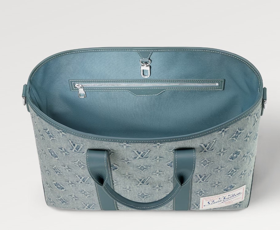 Louis Vuitton バッグ《Weekend》ブルー レザー ロゴ 直営店 M22537 - 画像 (5)