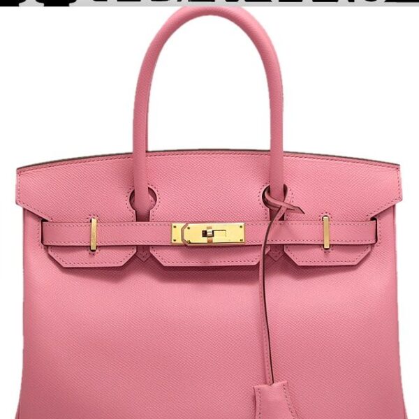 エルメス HERMES バーキン30 ヴォーエプソン ローズコンフェッティ X刻印 G金具 ハンドバッグ 【13989】