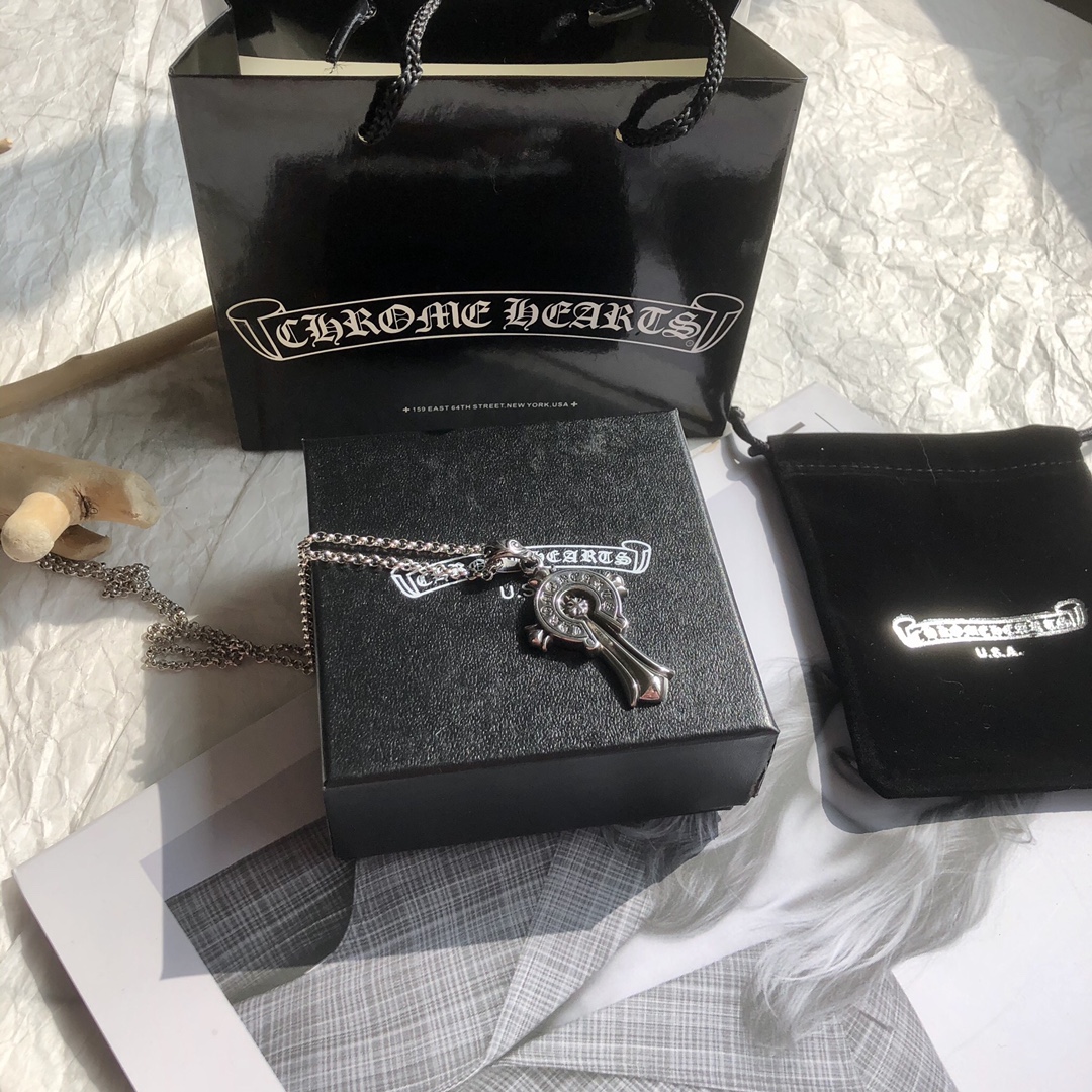 Chrome Hearts クロムハーツ バッジクロスネックレス 65cm - 画像 (8)