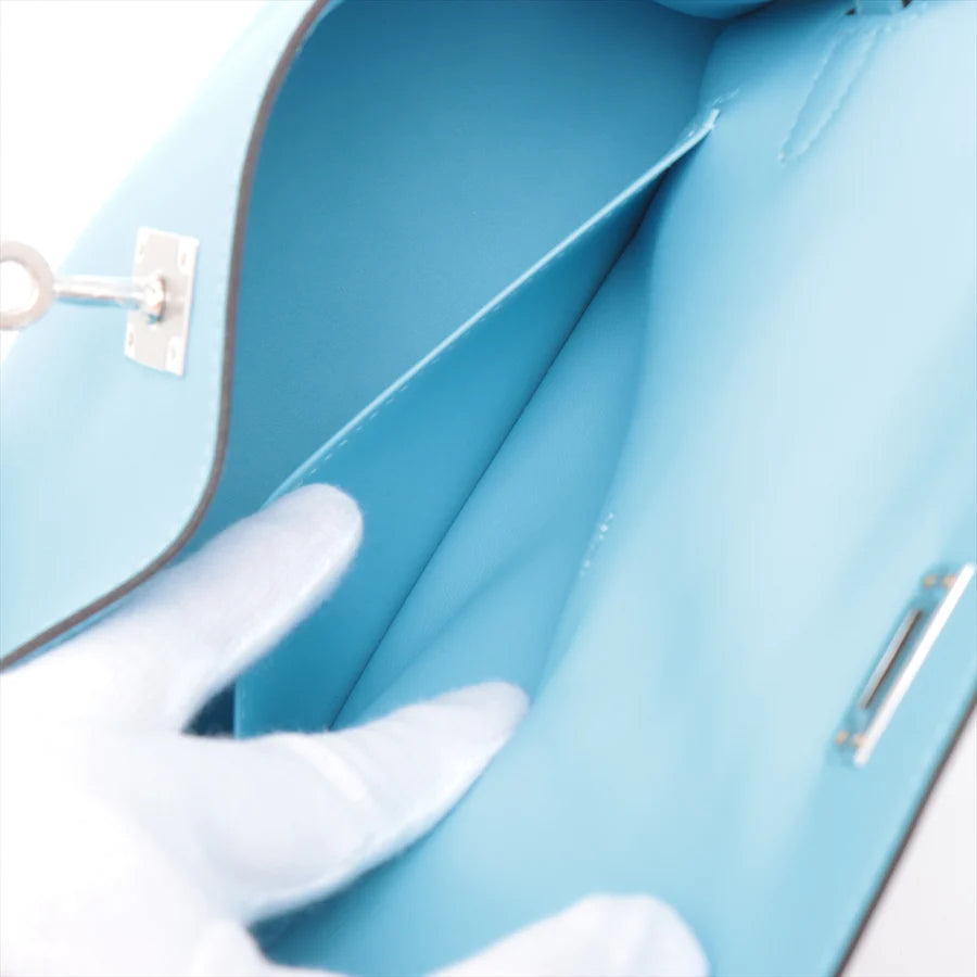 エルメス ポシェットケリー ヴォースイフト ブルーノール シルバー金具 - 画像 (6)