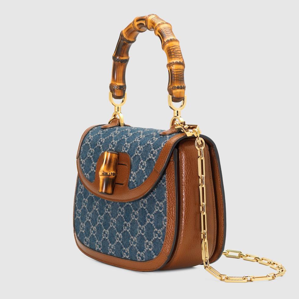 【日本限定】GG バンブー ショルダーバッグ デニム レザー - 画像 (3)