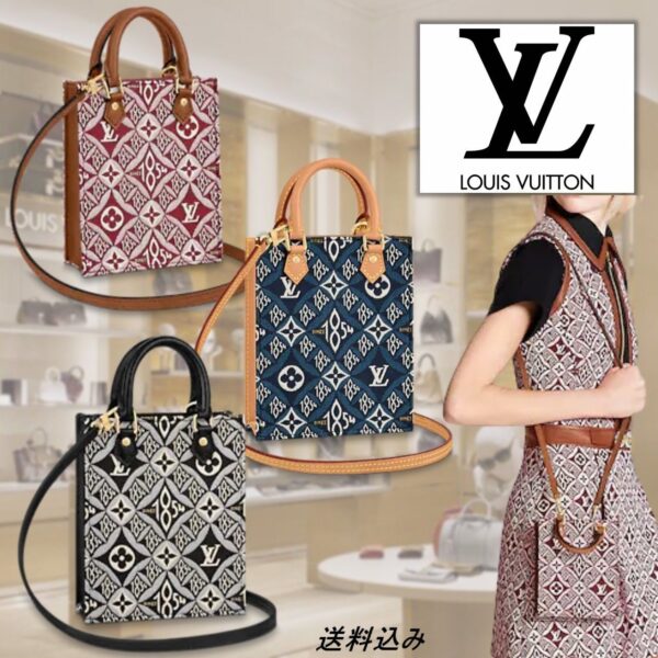 [LOUIS VUITTON] ルイヴィトン 新作 プティットサックプラ Since1854 2色 モノグラム ジャガード ハンドバッグ ショルダーバッグ 2way ミニトートバッグ ボディバッグ ポシェット ブランド