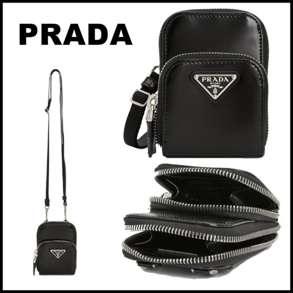PRADA【関税/送料込】★BRUSHED LEATHER ミニクロスバッグ★