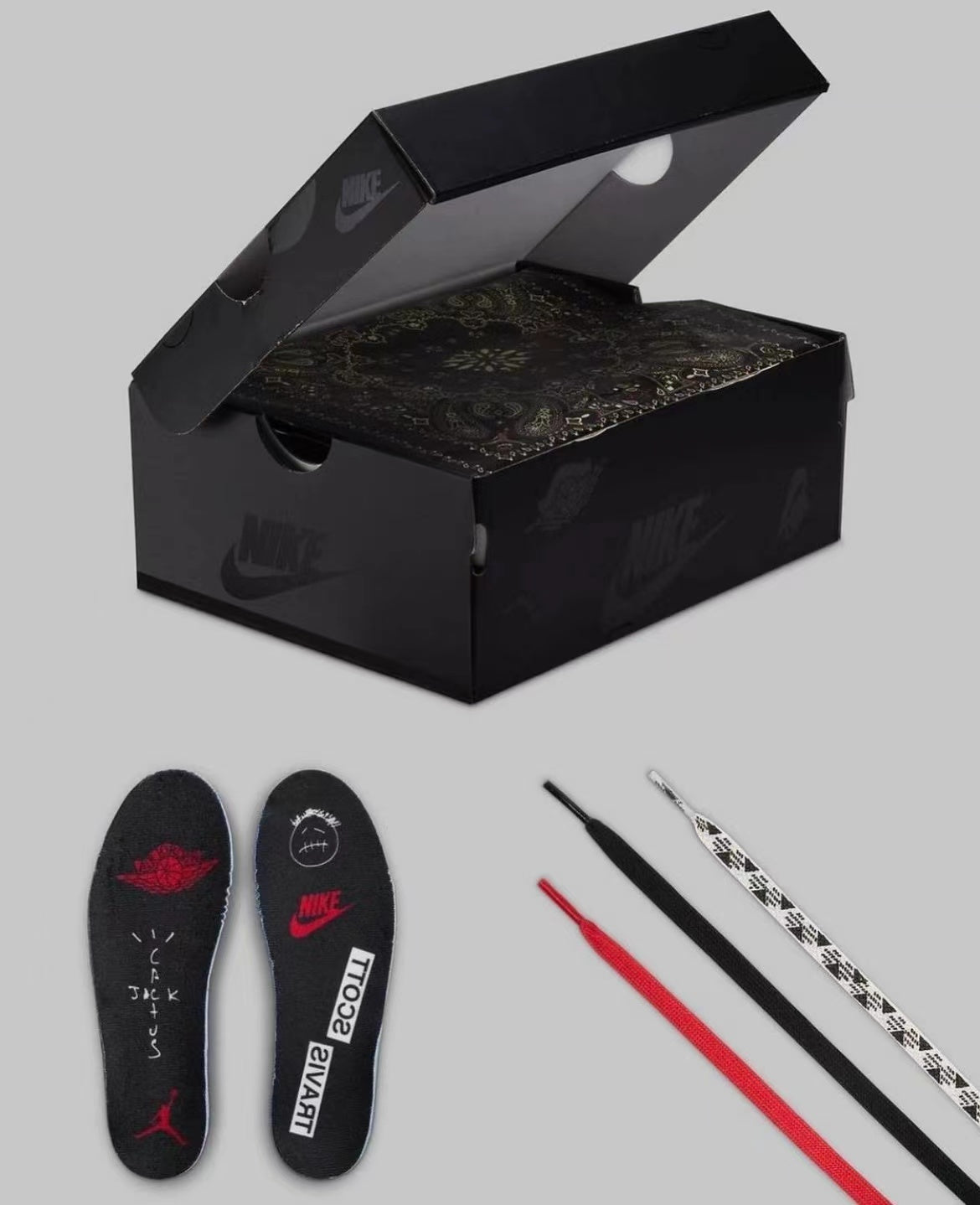 【人気急上昇で入手困難!】Travis Scott x Nike Air Jordan 1 Low OG SP"Black/Phantom"AJ1 ジョーダン世代の定番 ローカット カルチャー 多用途 カジュアル スポーツ バスケットボールシューズ - 画像 (5)