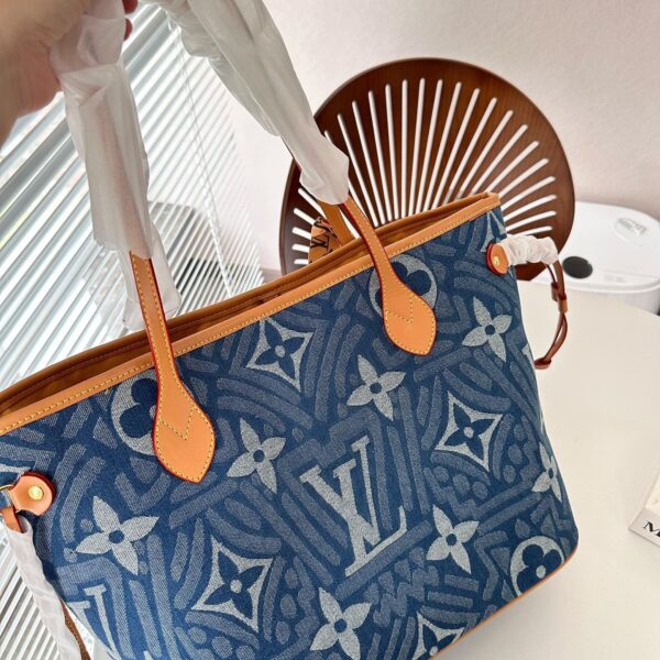 L&V デニムショッピングバッグ おしゃれな