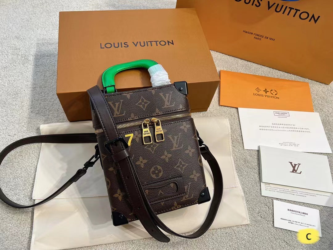 L&v バーティカルボックストランク ハンドバッグ ショルダーバッグ - 画像 (3)