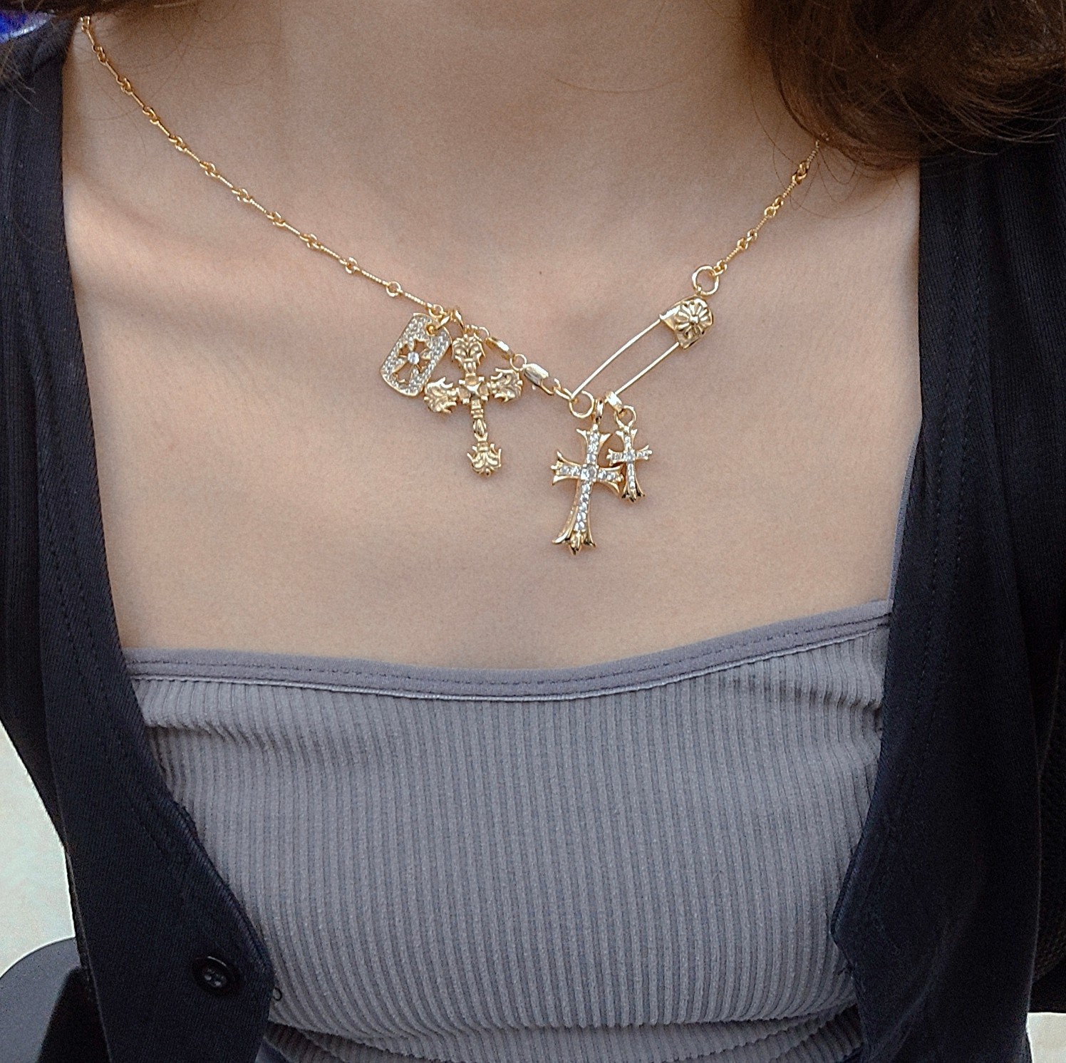 【Chrome Hearts】ネックレス、新しいネックレス万能シンプルファッションオーナメント - 画像 (4)