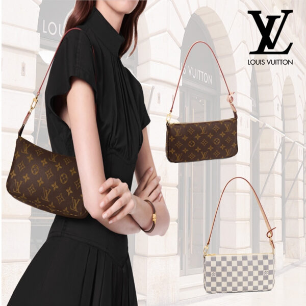 LVヴィトンミニスカートワンピースに合うパーティにもハンドバッグ