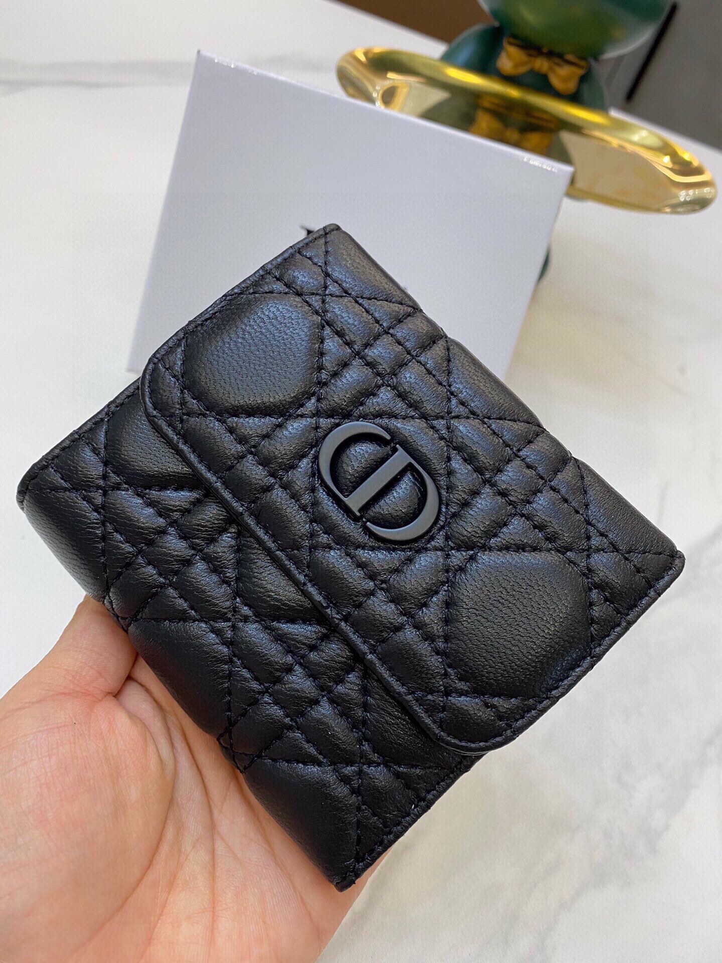 【DIOR】即発!DIOR CARO 三つ折り コンパクトウォレット ミニ財布 - 画像 (7)