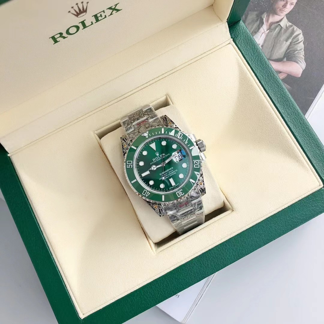 ロレックス サブマリーナーデイト 彫金 116610LV/116610LN - 画像 (15)