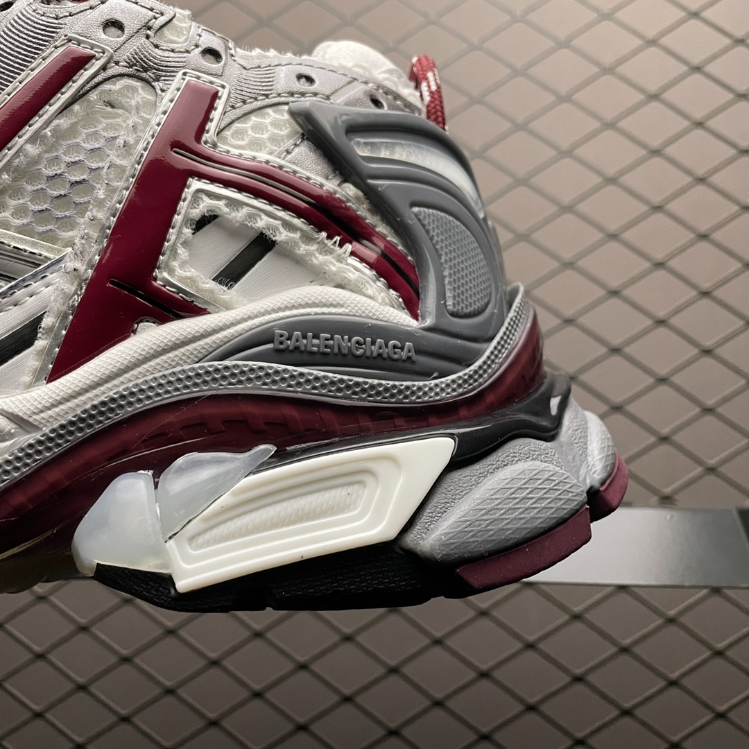 Balenciaga Runner White/Dark Red (677403W3RB39069) - 画像 (5)