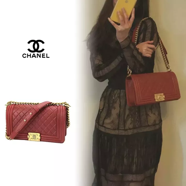 【CHANEL】Le boy ダイヤモンド レトロ バッグ【 送料無料】 - 画像 (4)