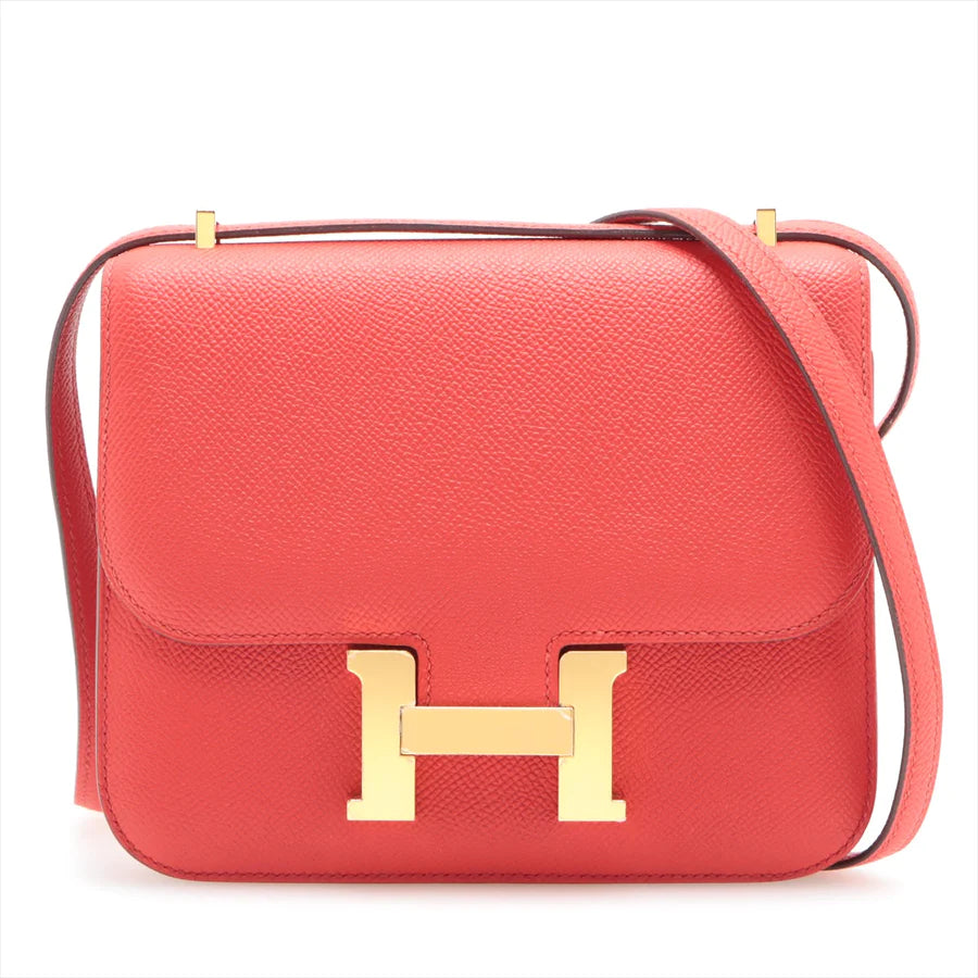 エルメス コンスタンス3 ミニ18 ヴォーエプソン ルージュクー ゴールド金具 - 画像 (10)