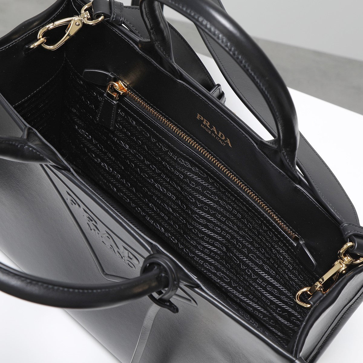 PRADA トートバッグ 1BA376 ASK エンボスロゴ SOFT CALF - 画像 (10)