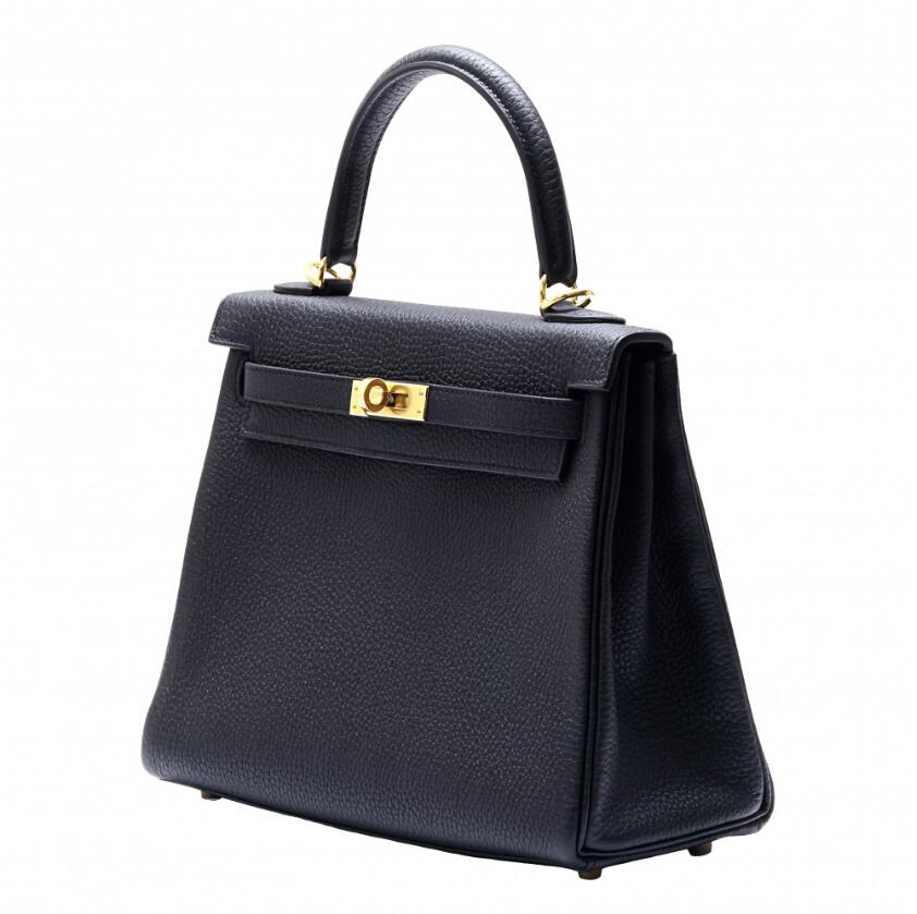 エルメス HERMES ケリー 25 トゴ ブラック イエローゴールド金具 U刻印 - 画像 (3)