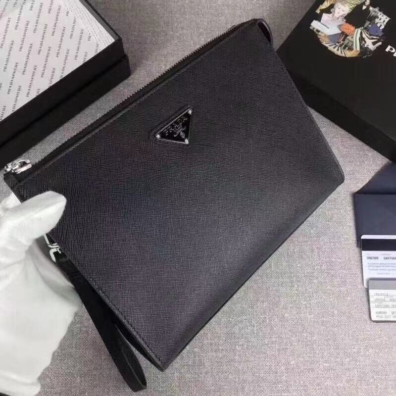 【PRADA 公式旗艦店】プラダ クラッチバッグ 当日出荷 好評に付き再入荷!24*18*6CM - 画像 (4)