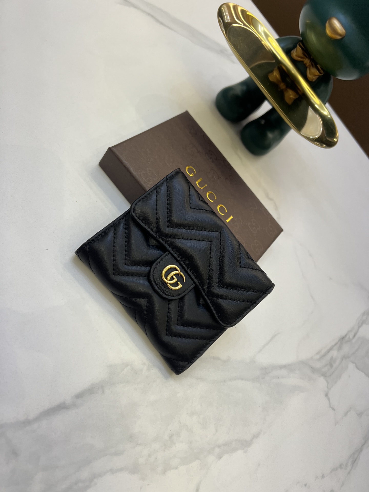 【GUCCI】関税負担なしGUCCI 〔GGマーモント〕 コイン&紙幣 カードケース - 画像 (2)