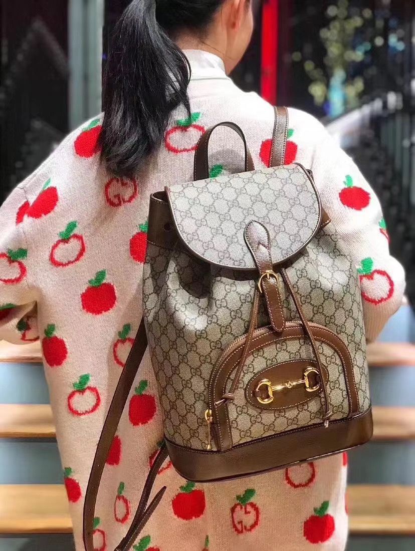 GG(グッチ) 1955 Horsebit バックパックBackpack GG Premium Canvas - 画像 (4)