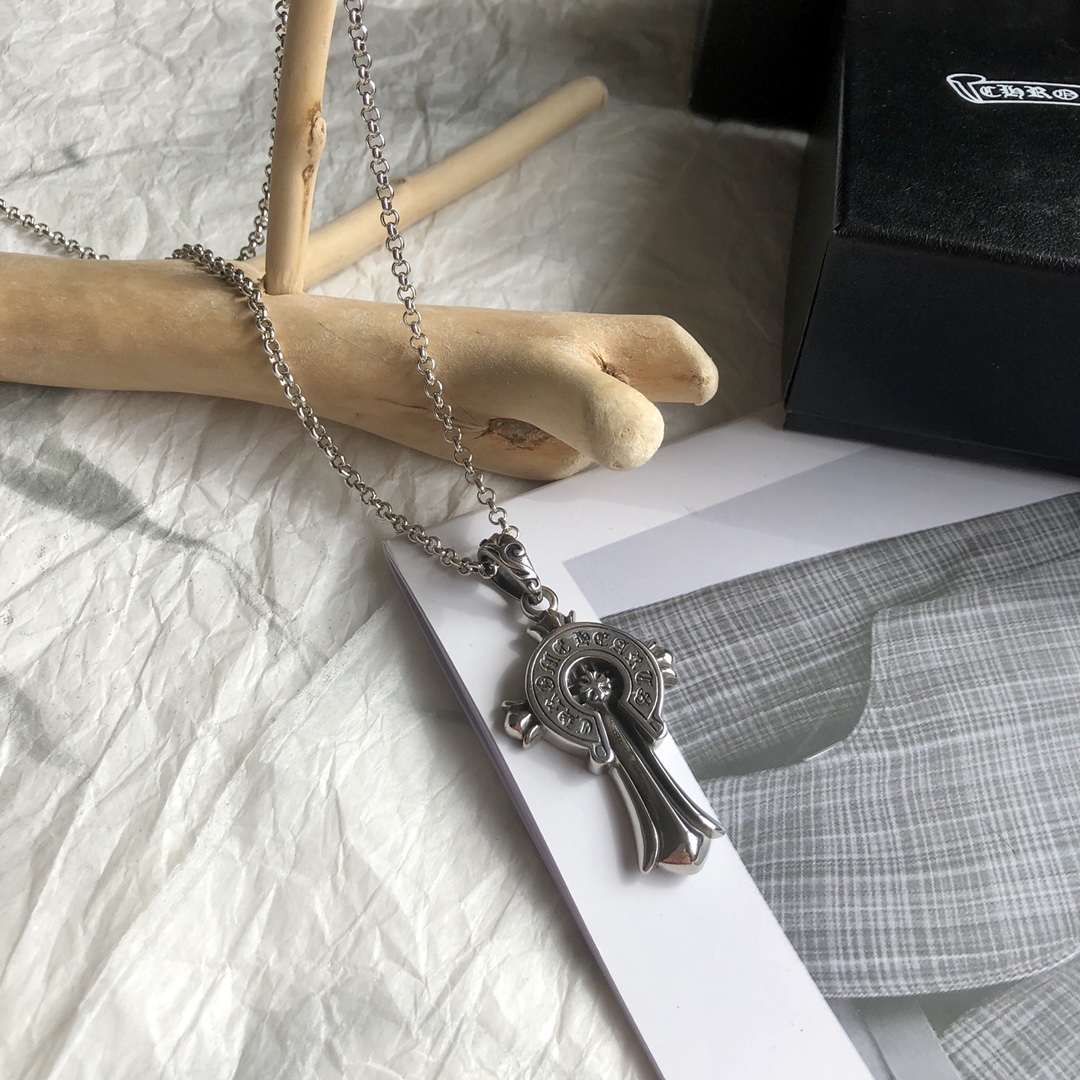 Chrome Hearts クロムハーツ バッジクロスネックレス 65cm - 画像 (10)