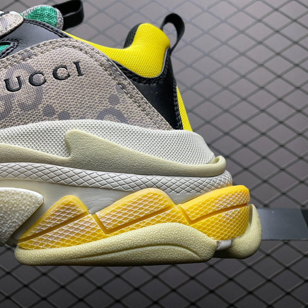 Gucci × Balenciaga The Hacker Project Triple S Beige/Green/Yellow(681067UMO209766) - 画像 (5)