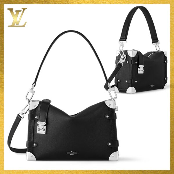 【LOUIS VUITTON】 グレインカーフレザー サイドトランク MM M25160