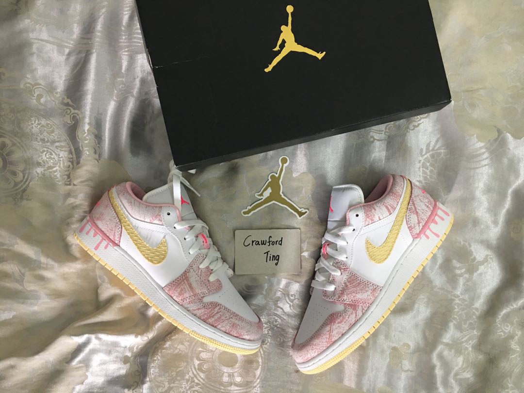 大人も履ける*NIKE Air Jordan 1 Low GS 'Strawberry Ice Cream' - 画像 (8)