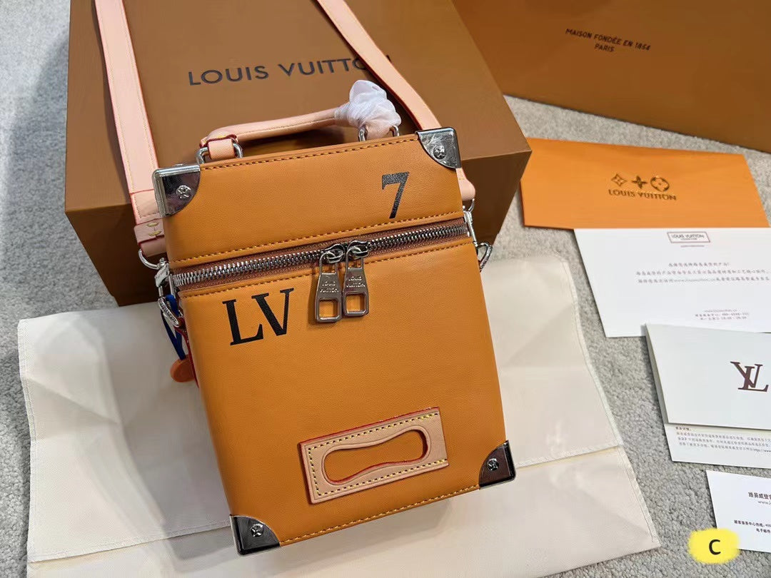 L&v バーティカルボックストランク ハンドバッグ ショルダーバッグ - 画像 (2)