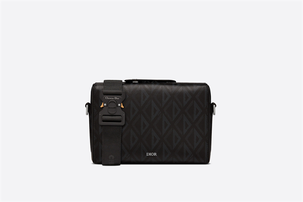 DIOR LINGOT メッセンジャーバッグ CD Diamond キャンバス & スムースカーフスキン 22 x 15 x 6 cm