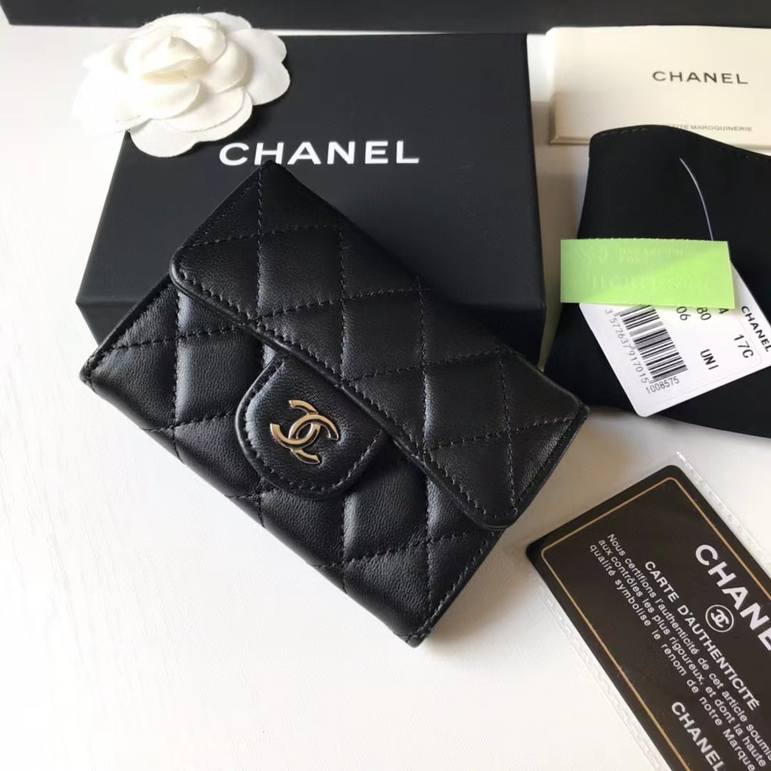Chanel Classic Leather Wallet In Black - 画像 (3)