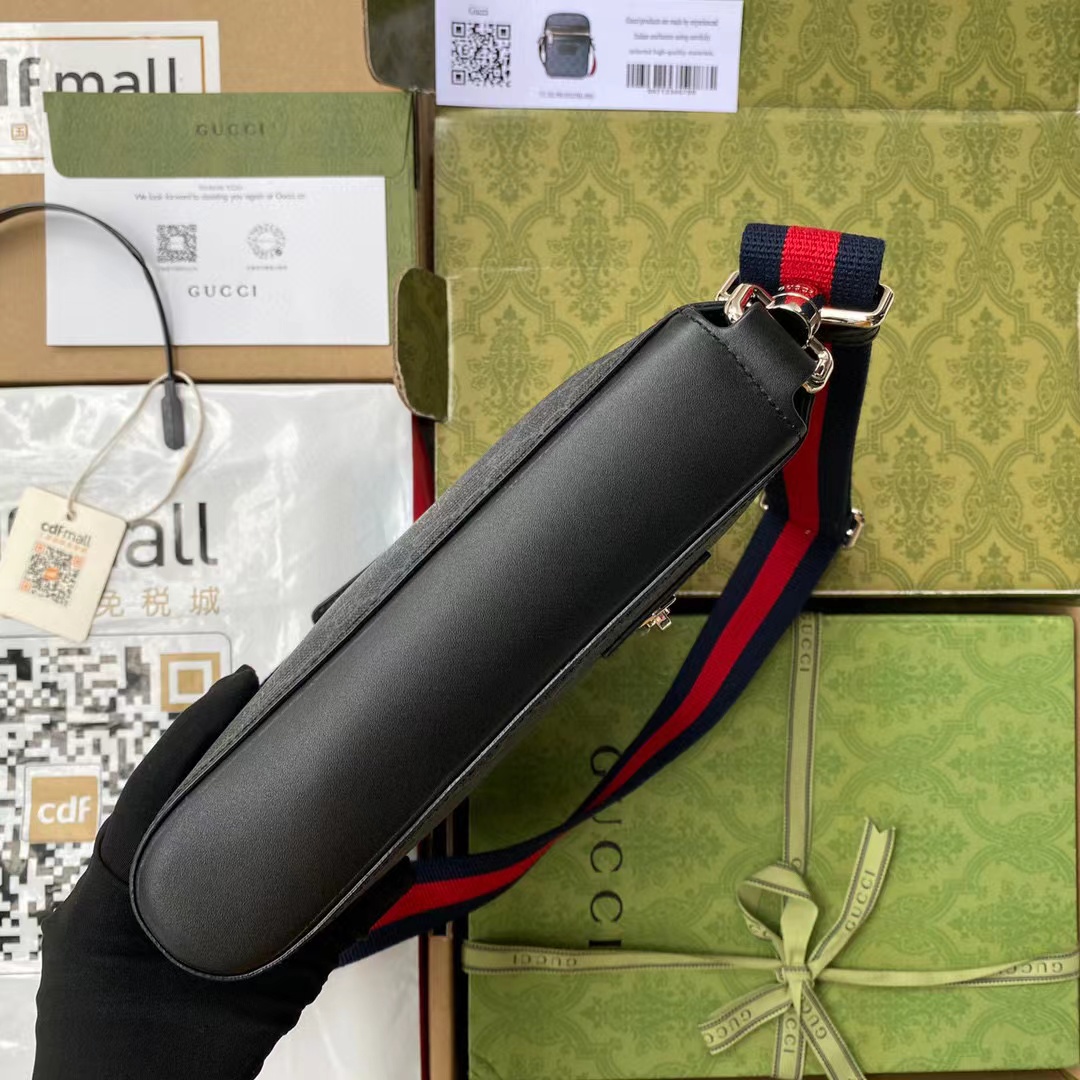 GG Black small messenger bag - 画像 (4)