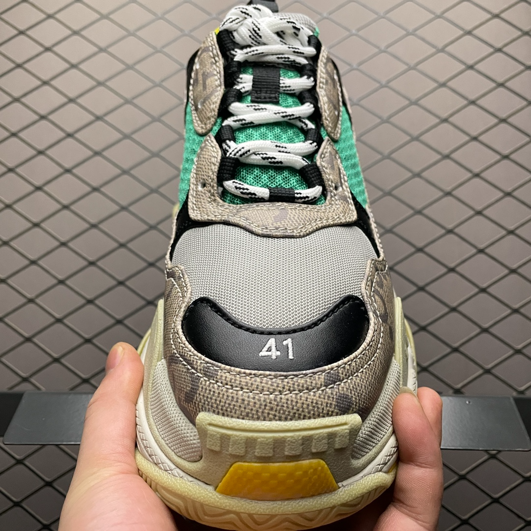 Gucci × Balenciaga The Hacker Project Triple S Beige/Green/Yellow(681067UMO209766) - 画像 (6)