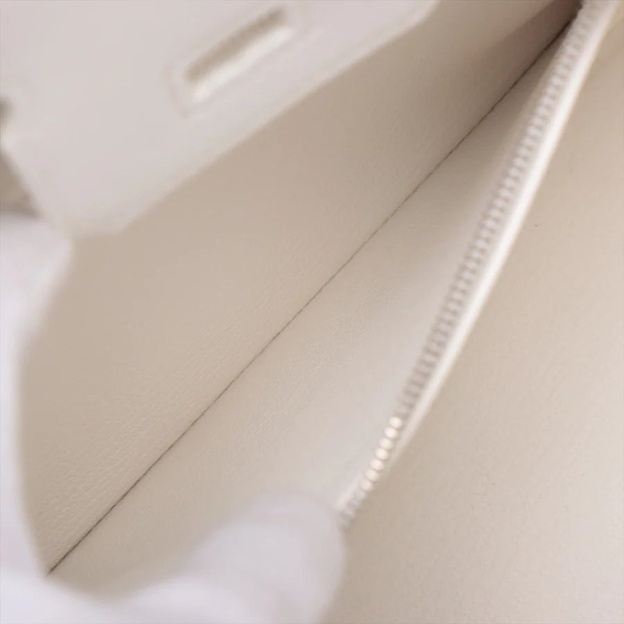 エルメス バーキン25 ヴォーエプソン ホワイト シルバー金具 - 画像 (8)