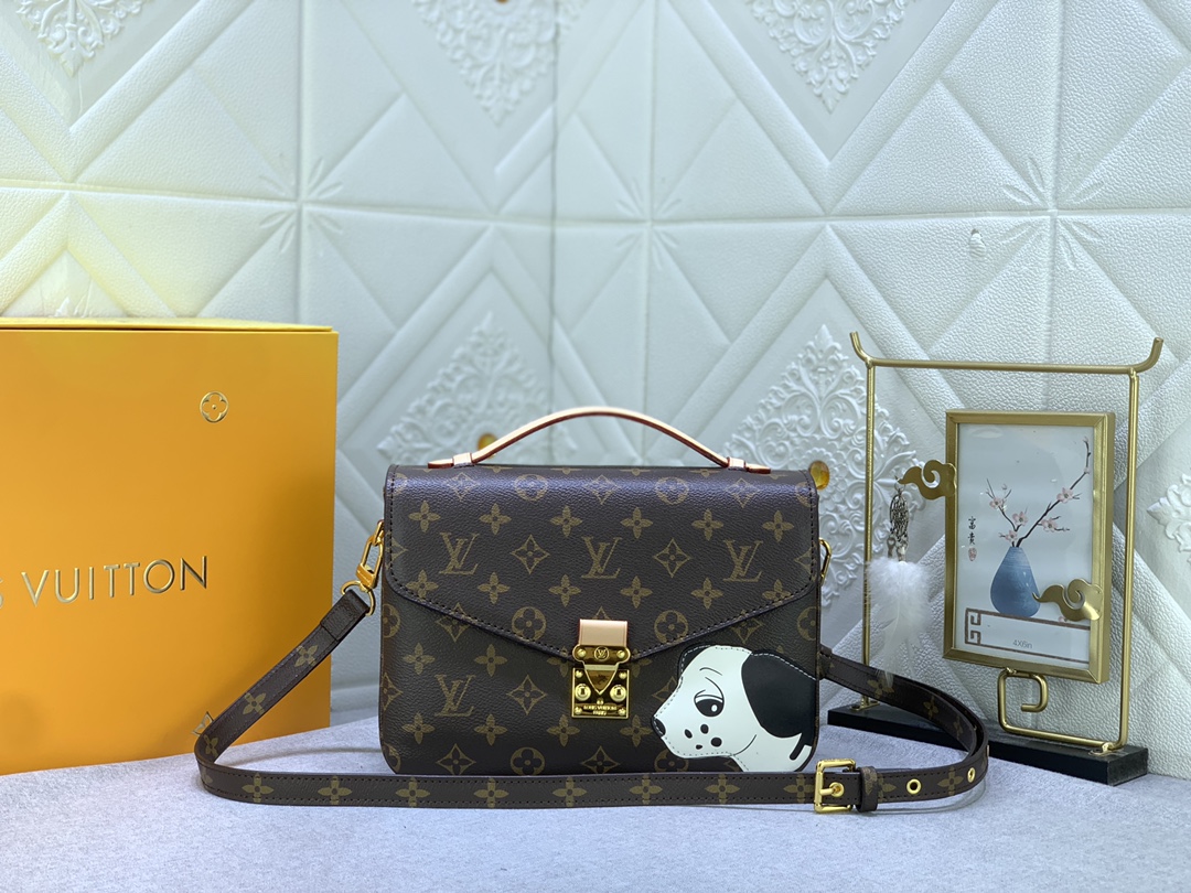 LouisVuitton モノグラムキャンバスボディにグレイン牛革のレオパードパッチ付き M47203 M40780 - 画像 (5)