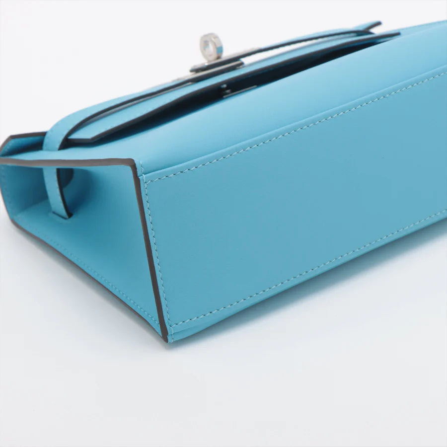 エルメス ポシェットケリー ヴォースイフト ブルーノール シルバー金具 - 画像 (9)