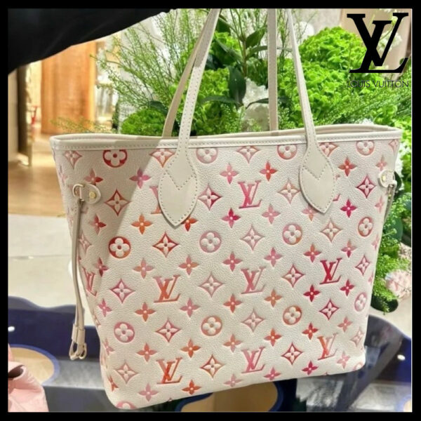 【ピンク×オレンジが可愛い♪】Louis Vuitton ネヴァーフル MM M47080