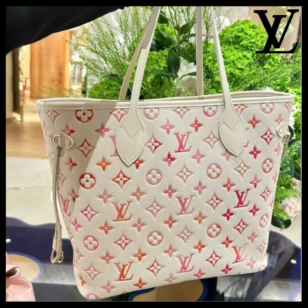 【ピンク×オレンジが可愛い♪】Louis Vuitton ネヴァーフル MM M47080