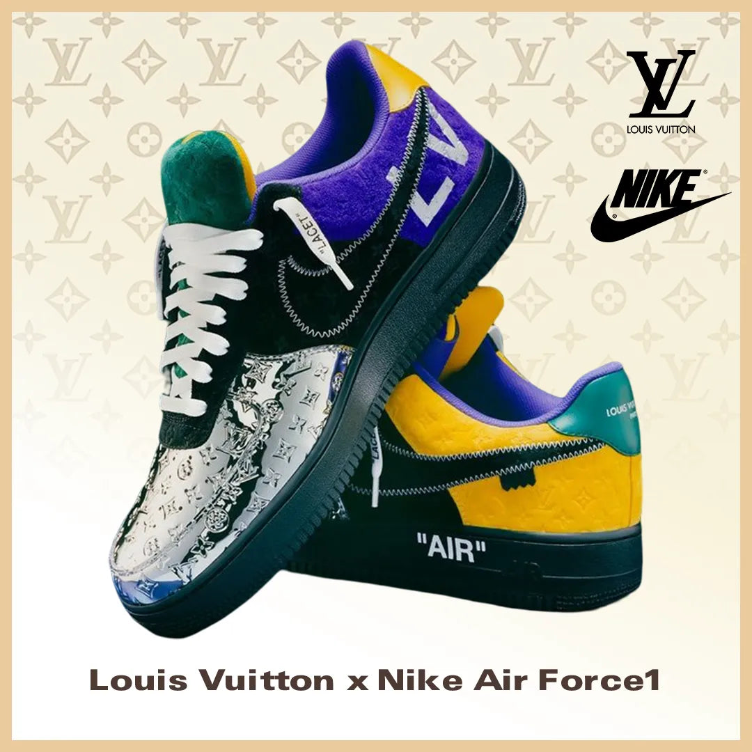 【新商品発売】【今年の新商品】LOUIS VUITTON NIKE AIR FORCE 1 LOW BY VIRGIL ABLOH BLACK METALLIC SILVER【代金引換】 - 画像 (15)