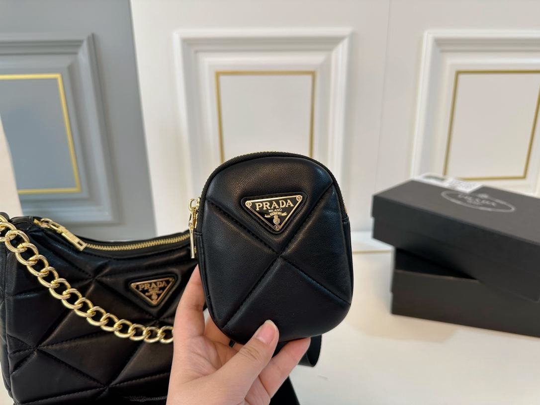 【PRADA 公式 旗艦店】プラダ 斜めがけバッグ 当日出荷 好評に付き再入荷!26*13CM 240719 - 画像 (6)