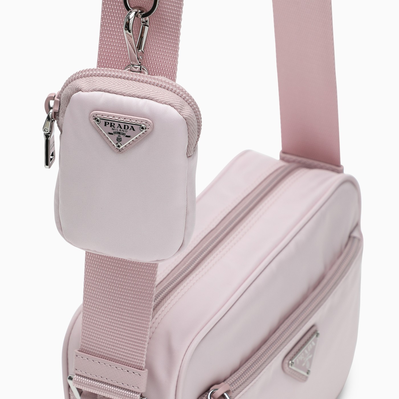 PRADA プラダ RE NYLON ロゴ ミニポーチ付き クロスボディバッグ - 画像 (12)