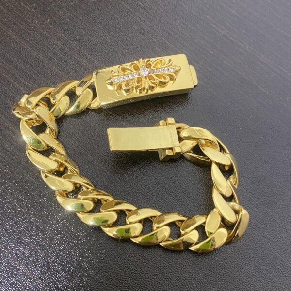 【Chrome Hearts】22kフローラル 喜平チェーンブレスレット